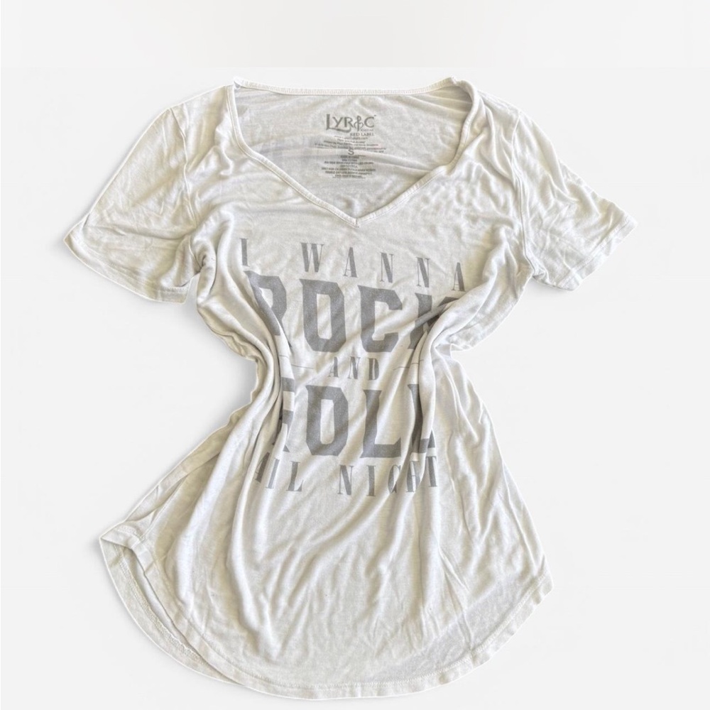 White Graphic Women's Top